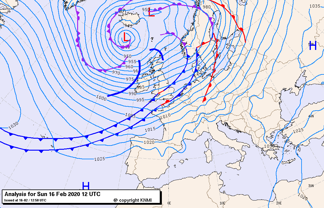 Analyse zon 16 feb 2020 12uur UTC