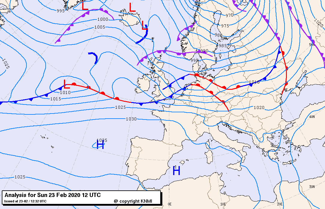 Analyse 23 feb 12 UTC