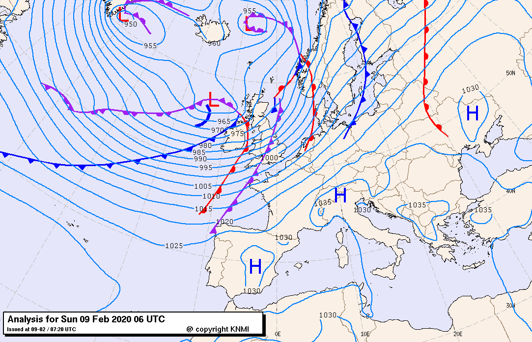 Analyses zon 9 feb 06 UTC